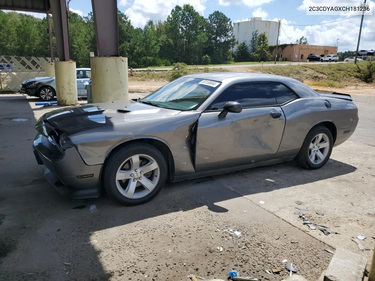 2C3CDYAGXCH181236 2012 Dodge Challenger Sxt