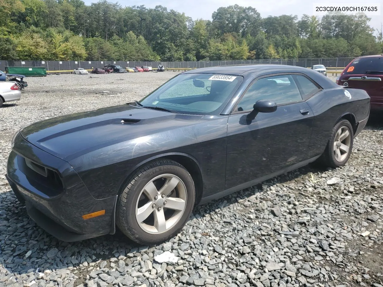 2012 Dodge Challenger Sxt VIN: 2C3CDYAG9CH167635 Lot: 69633954