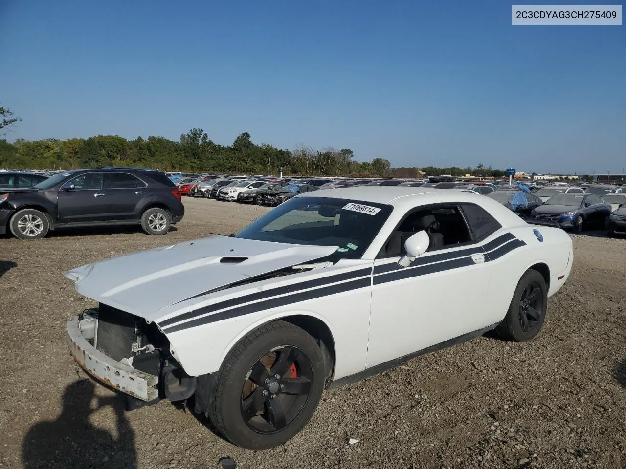 2012 Dodge Challenger Sxt VIN: 2C3CDYAG3CH275409 Lot: 71059814