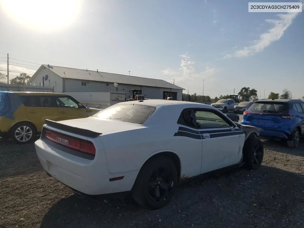 2012 Dodge Challenger Sxt VIN: 2C3CDYAG3CH275409 Lot: 71059814