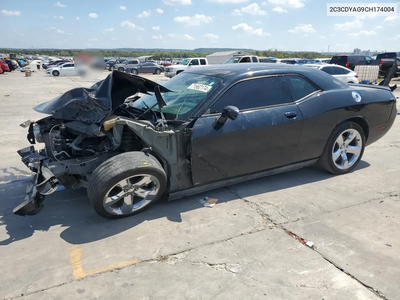 2012 Dodge Challenger Sxt VIN: 2C3CDYAG9CH174004 Lot: 71962174