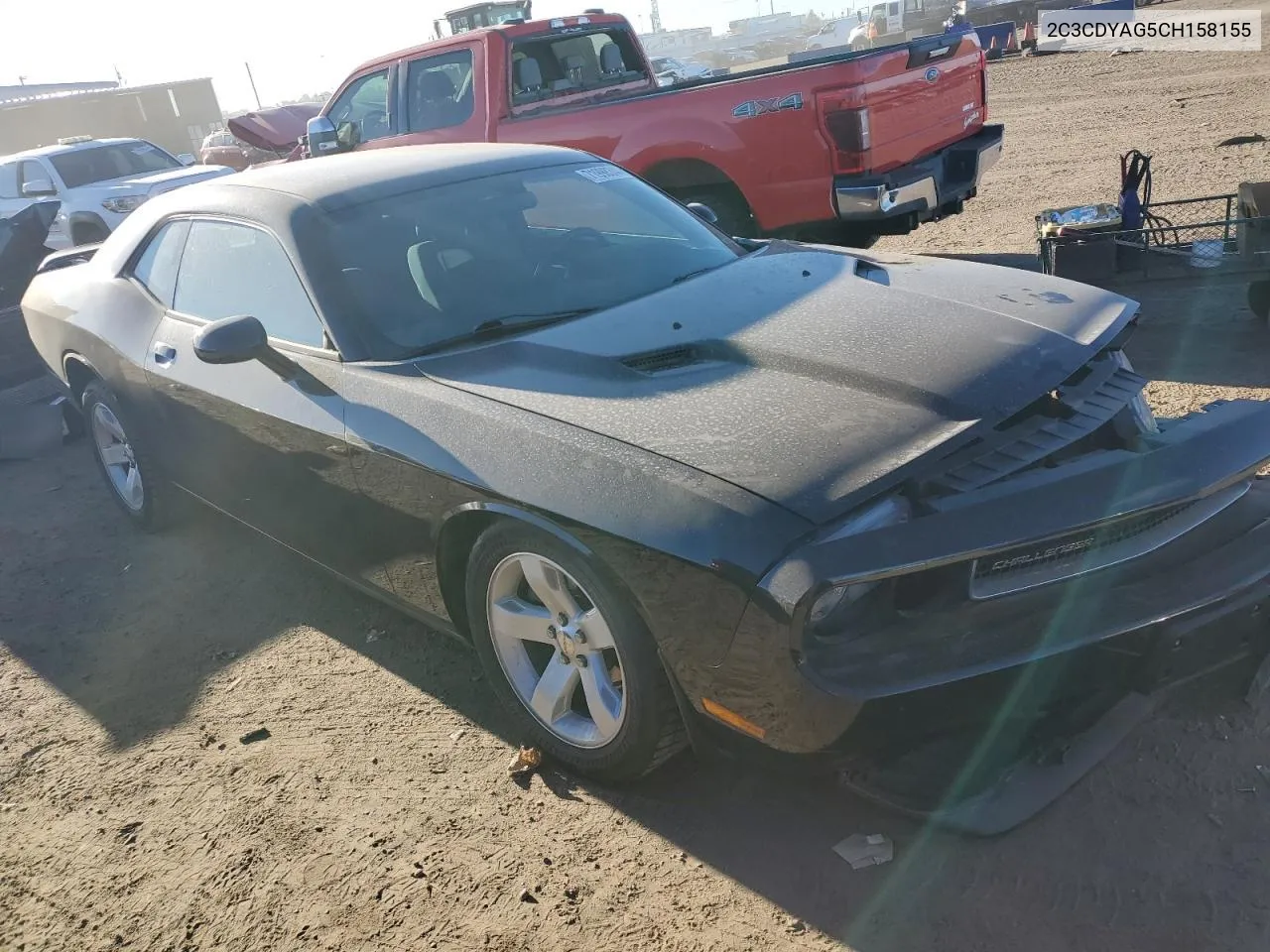 2C3CDYAG5CH158155 2012 Dodge Challenger Sxt