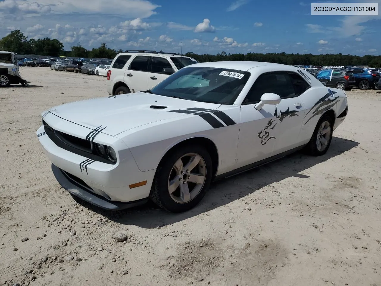 2012 Dodge Challenger Sxt VIN: 2C3CDYAG3CH131004 Lot: 72044844