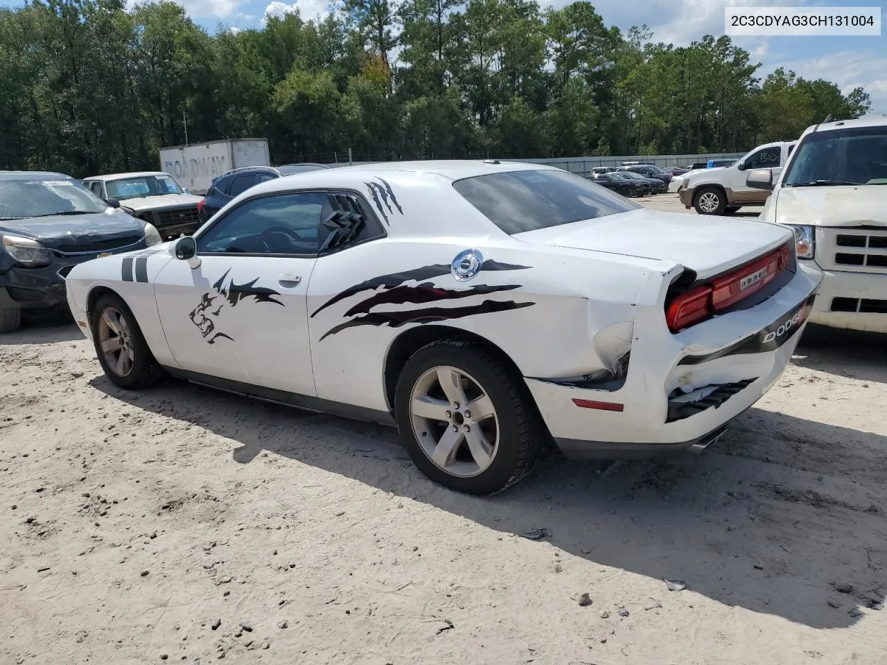 2012 Dodge Challenger Sxt VIN: 2C3CDYAG3CH131004 Lot: 72044844