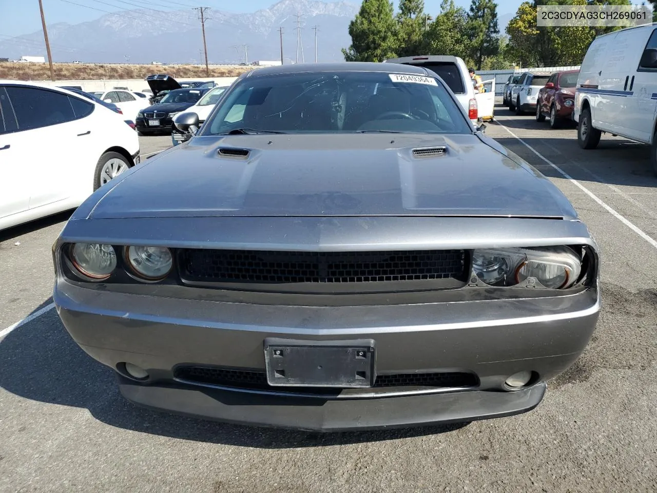 2012 Dodge Challenger Sxt VIN: 2C3CDYAG3CH269061 Lot: 72049364