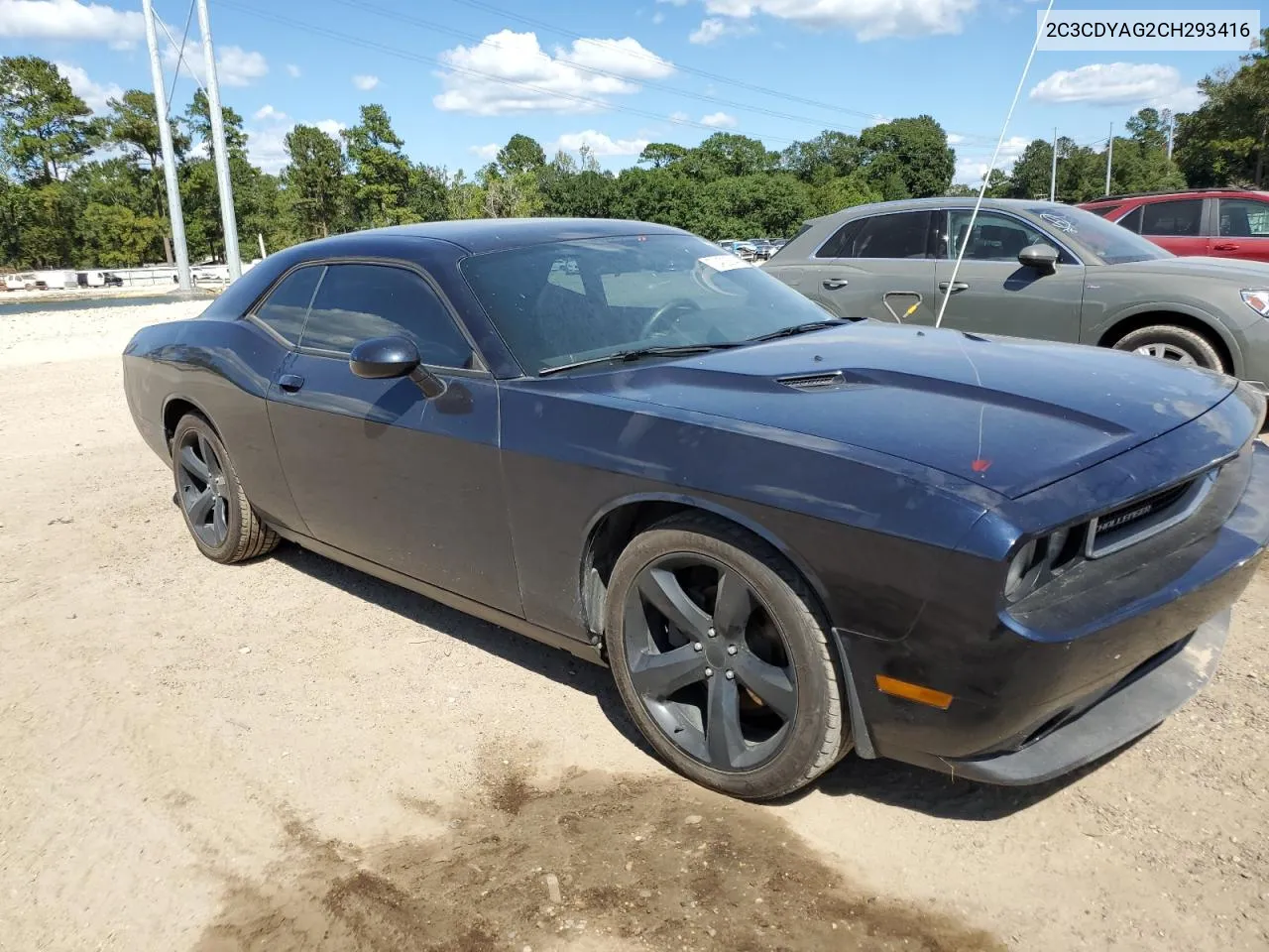 2012 Dodge Challenger Sxt VIN: 2C3CDYAG2CH293416 Lot: 73432504