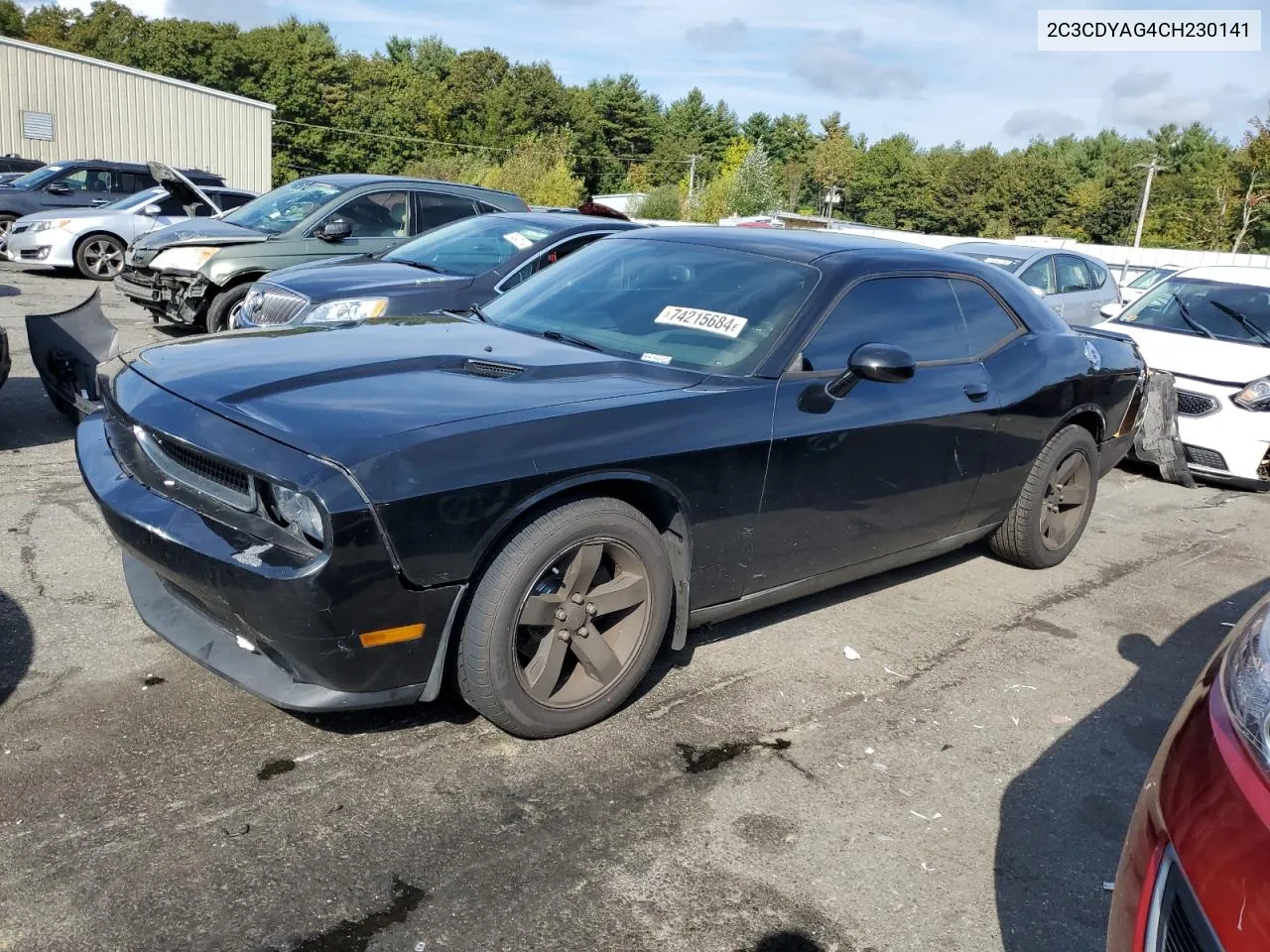 2012 Dodge Challenger Sxt VIN: 2C3CDYAG4CH230141 Lot: 74215684