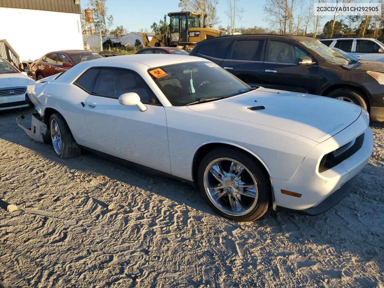 2C3CDYAG1CH292905 2012 Dodge Challenger Sxt