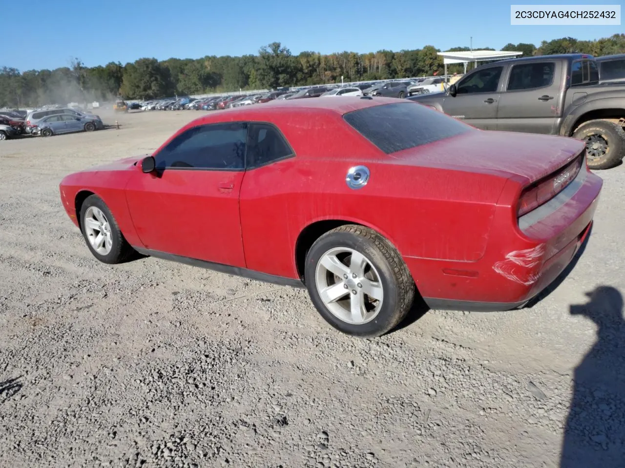 2012 Dodge Challenger Sxt VIN: 2C3CDYAG4CH252432 Lot: 76669334