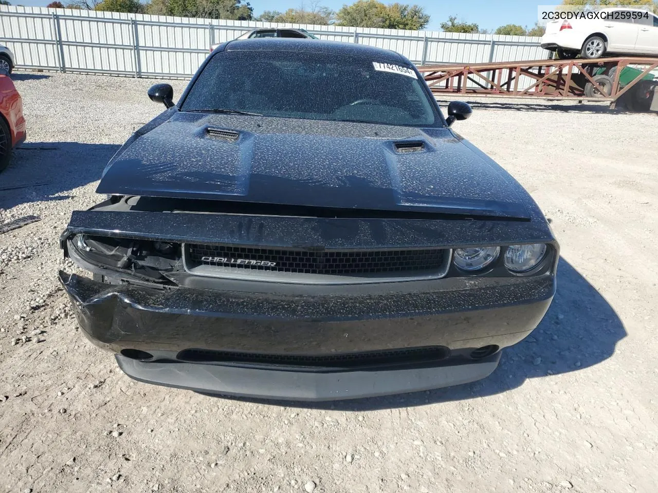 2012 Dodge Challenger Sxt VIN: 2C3CDYAGXCH259594 Lot: 77421654