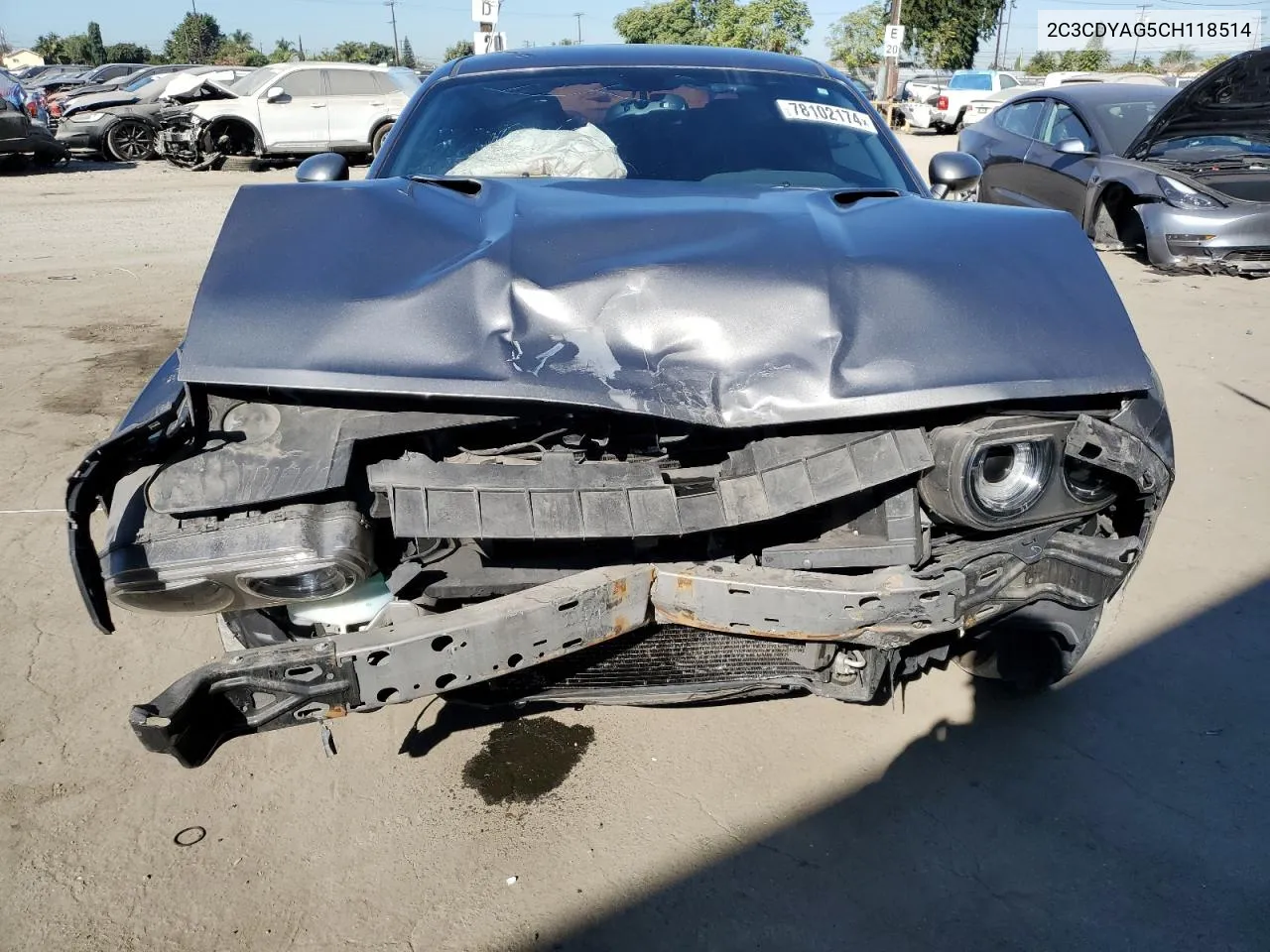 2012 Dodge Challenger Sxt VIN: 2C3CDYAG5CH118514 Lot: 78102174