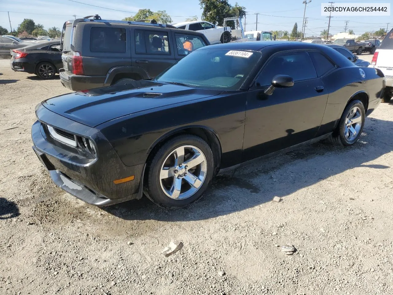 2012 Dodge Challenger Sxt VIN: 2C3CDYAG6CH254442 Lot: 80361104