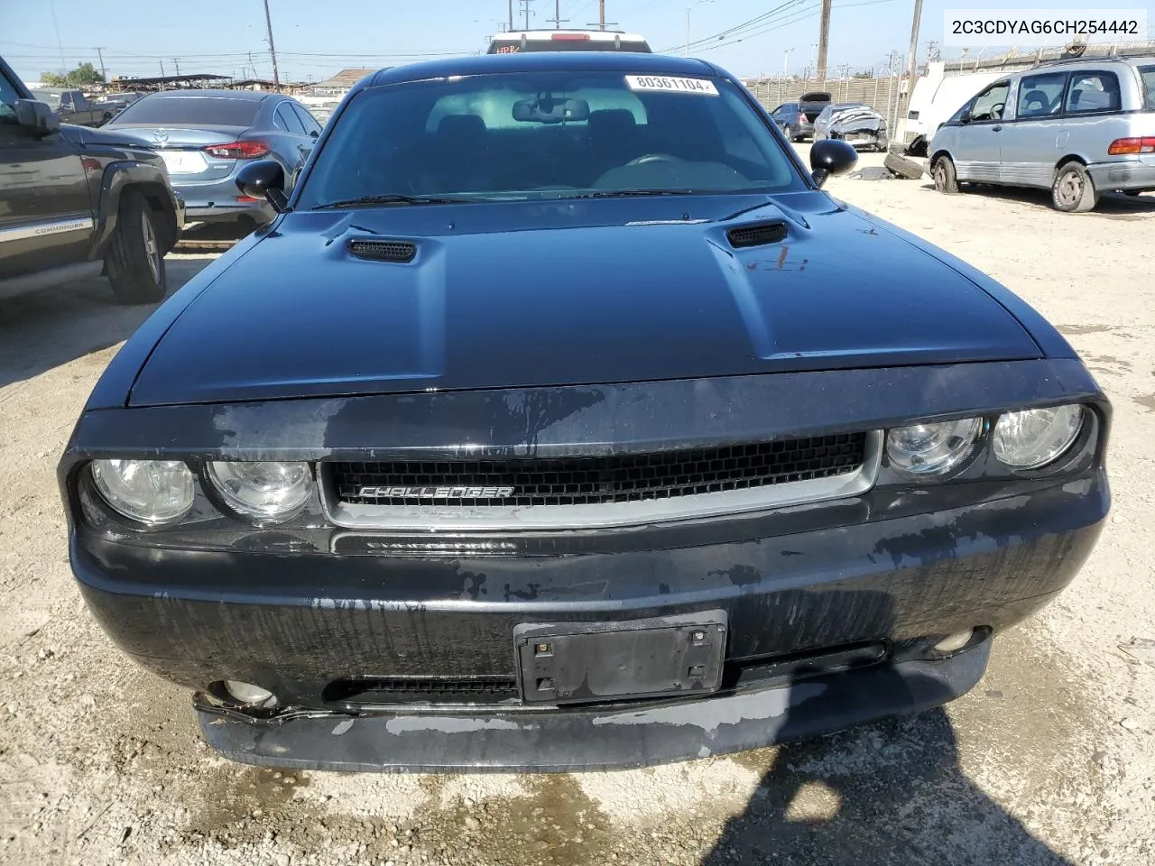 2012 Dodge Challenger Sxt VIN: 2C3CDYAG6CH254442 Lot: 80361104