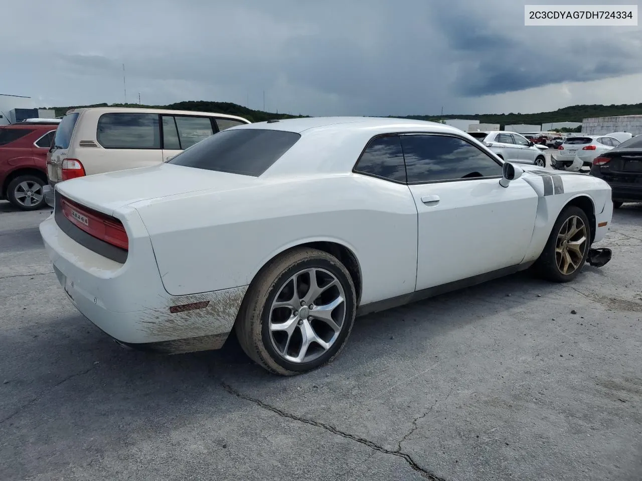 2C3CDYAG7DH724334 2013 Dodge Challenger Sxt