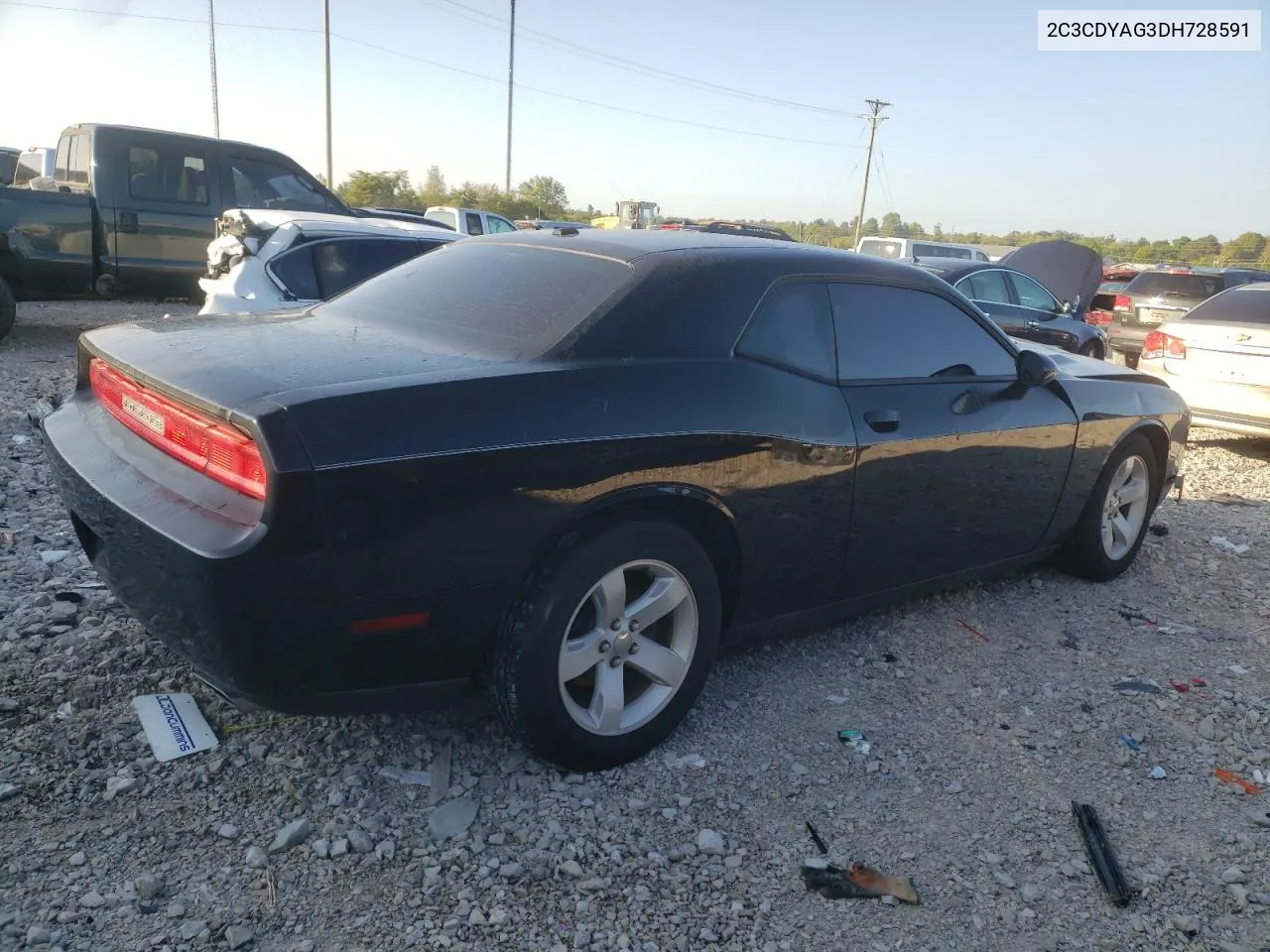 2013 Dodge Challenger Sxt VIN: 2C3CDYAG3DH728591 Lot: 69628724