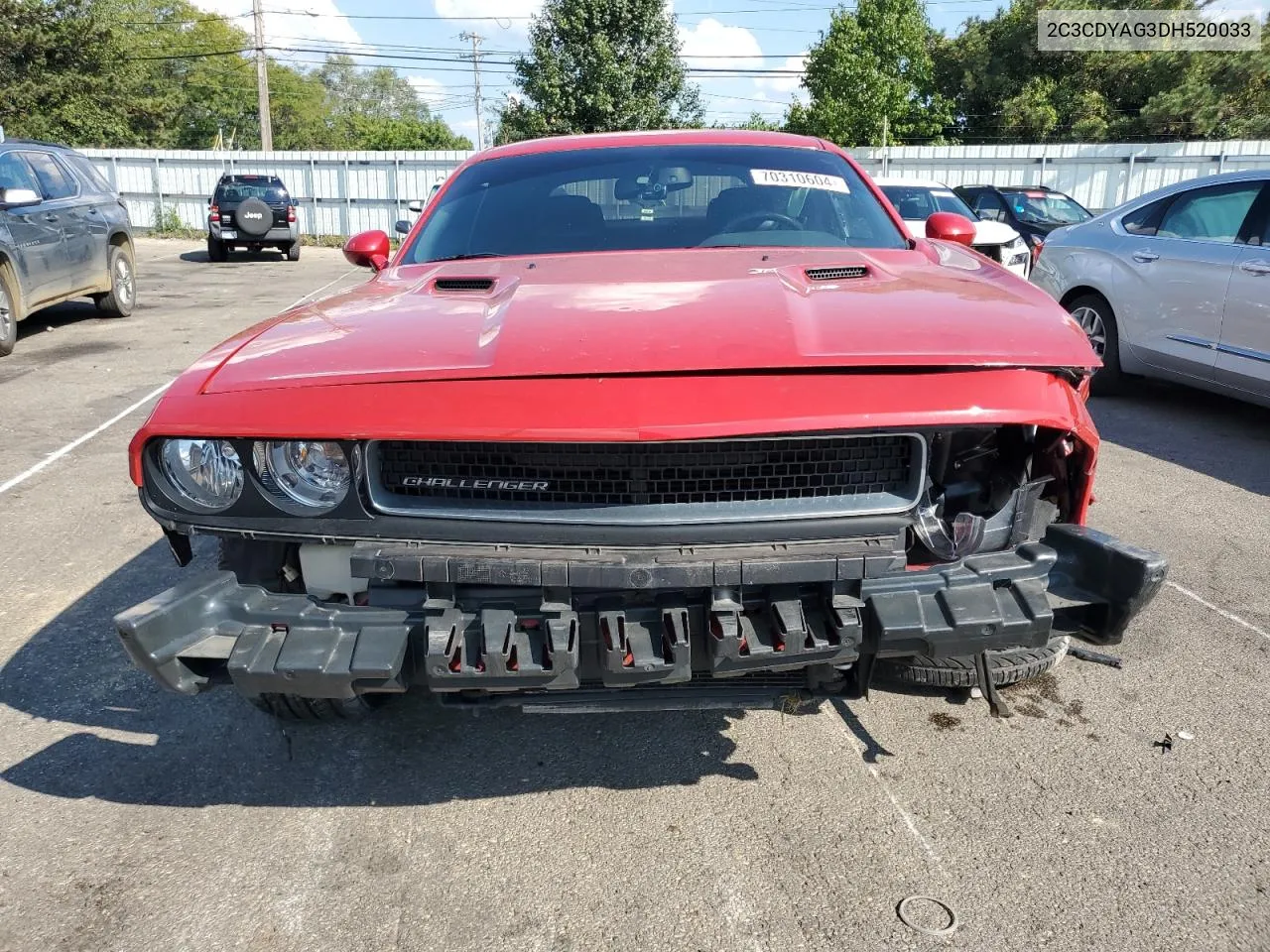 2013 Dodge Challenger Sxt VIN: 2C3CDYAG3DH520033 Lot: 70310604