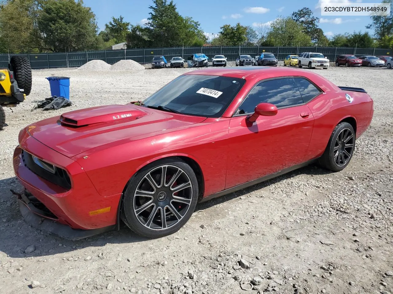 2013 Dodge Challenger R/T VIN: 2C3CDYBT2DH548949 Lot: 74070414