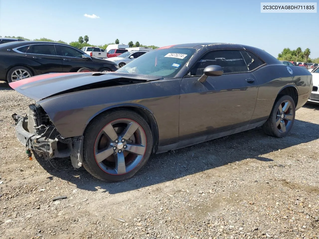 2013 Dodge Challenger Sxt VIN: 2C3CDYAG8DH711835 Lot: 75475274