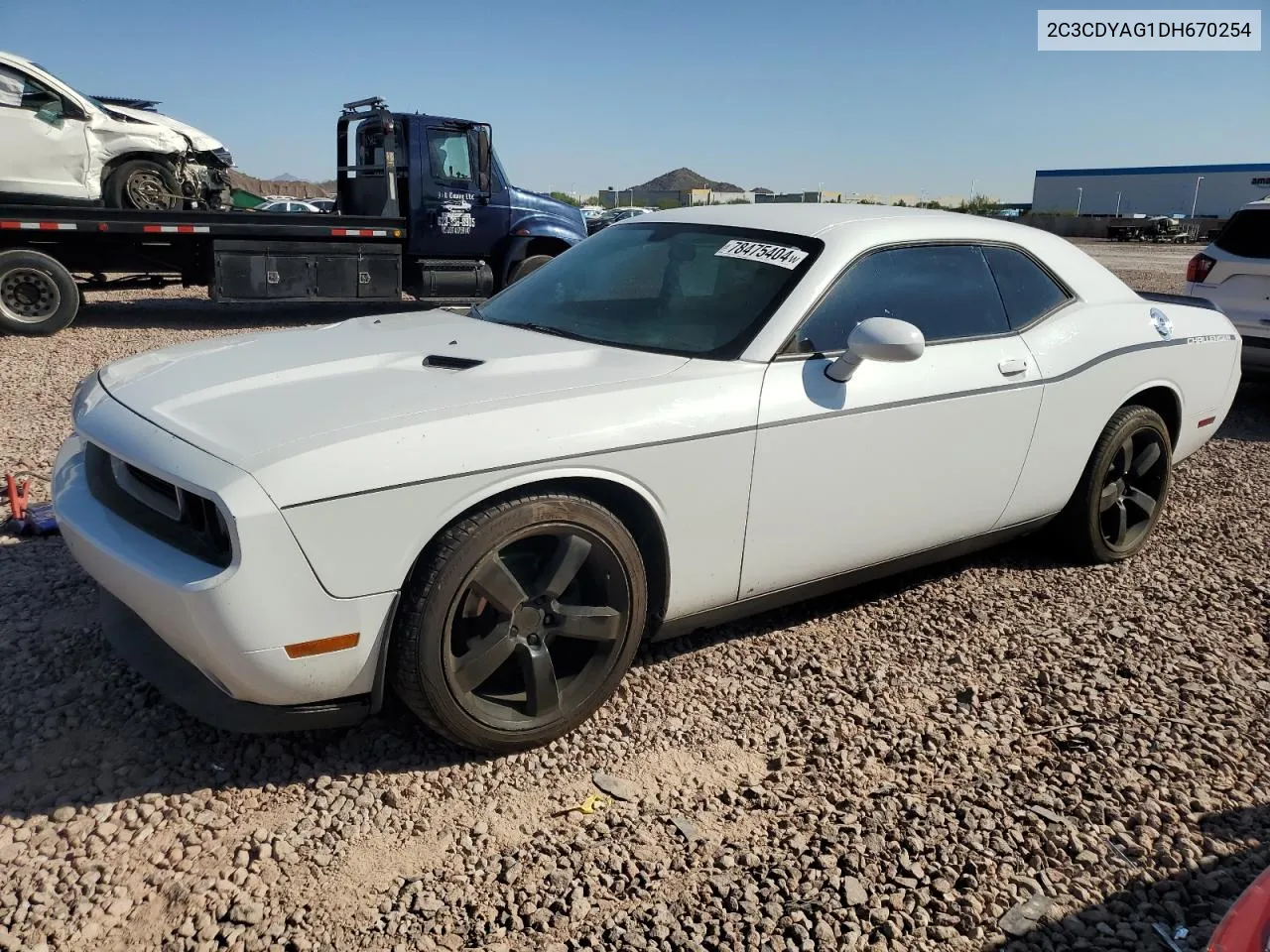 2013 Dodge Challenger Sxt VIN: 2C3CDYAG1DH670254 Lot: 78475404