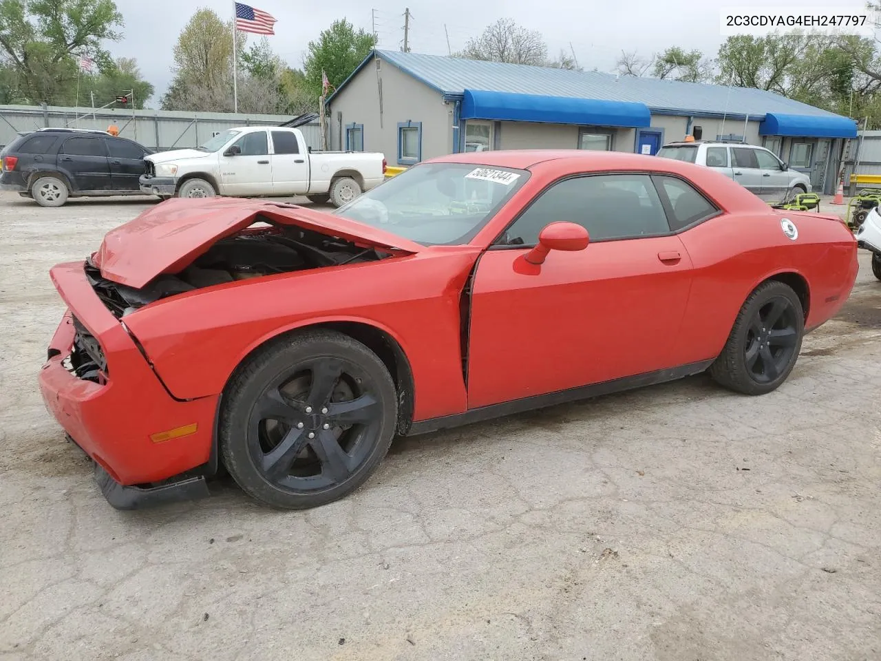 2014 Dodge Challenger Sxt VIN: 2C3CDYAG4EH247797 Lot: 50621344