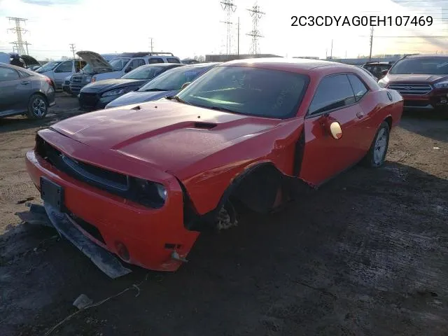 2C3CDYAG0EH107469 2014 Dodge Challenger Sxt