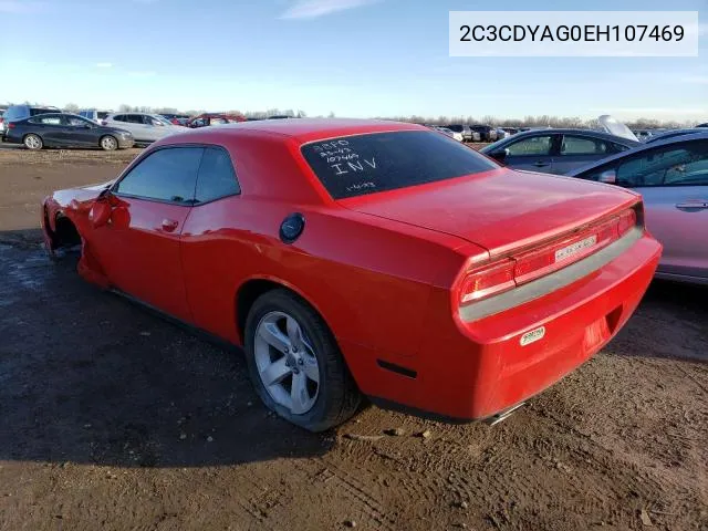 2C3CDYAG0EH107469 2014 Dodge Challenger Sxt