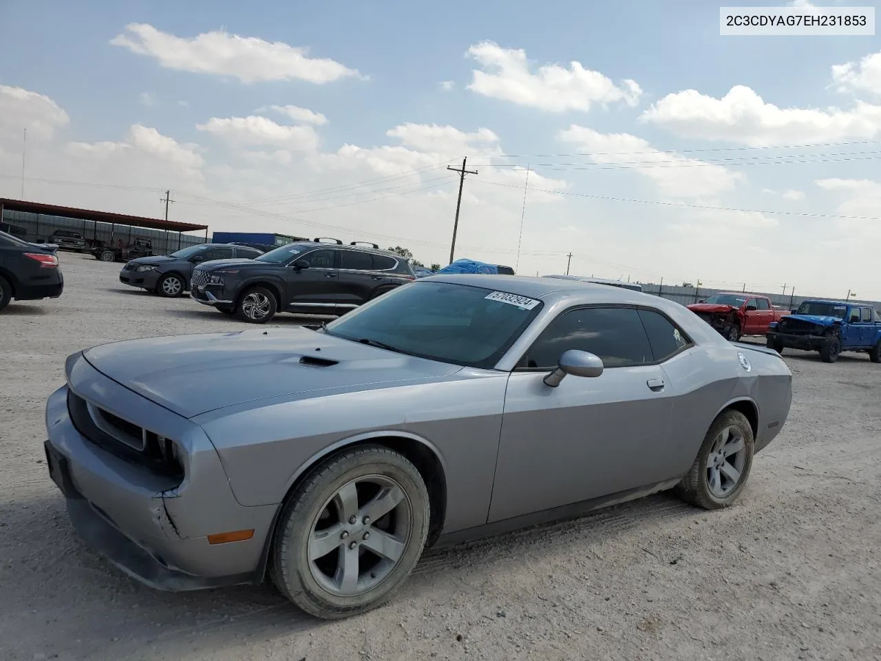 2C3CDYAG7EH231853 2014 Dodge Challenger Sxt