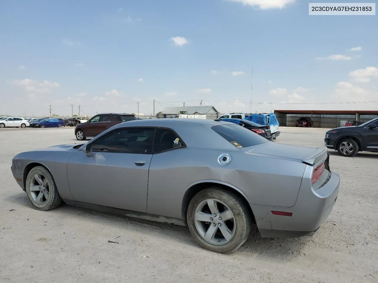 2C3CDYAG7EH231853 2014 Dodge Challenger Sxt