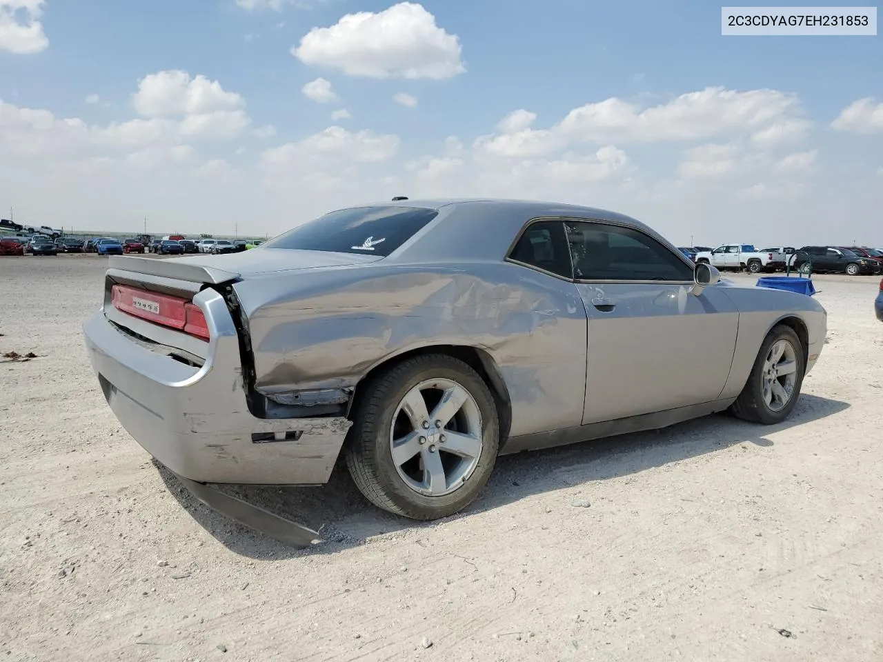 2C3CDYAG7EH231853 2014 Dodge Challenger Sxt