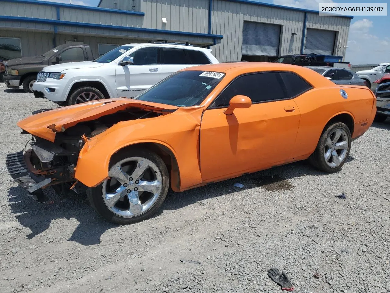 2014 Dodge Challenger Sxt VIN: 2C3CDYAG6EH139407 Lot: 59921934