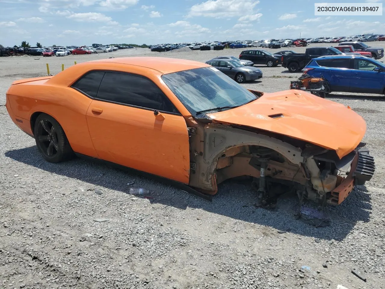 2C3CDYAG6EH139407 2014 Dodge Challenger Sxt