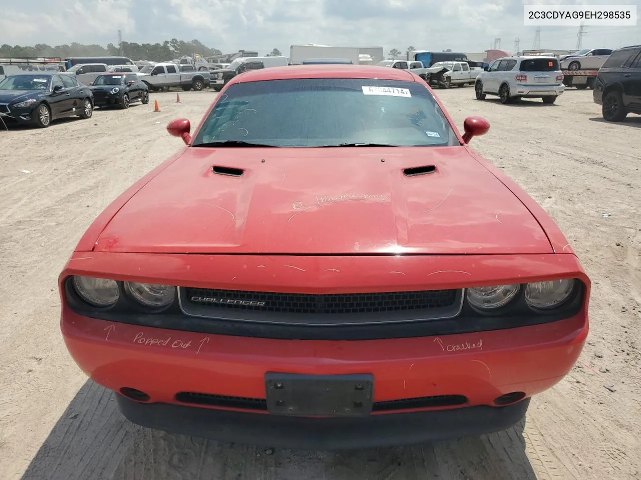 2014 Dodge Challenger Sxt VIN: 2C3CDYAG9EH298535 Lot: 67044714