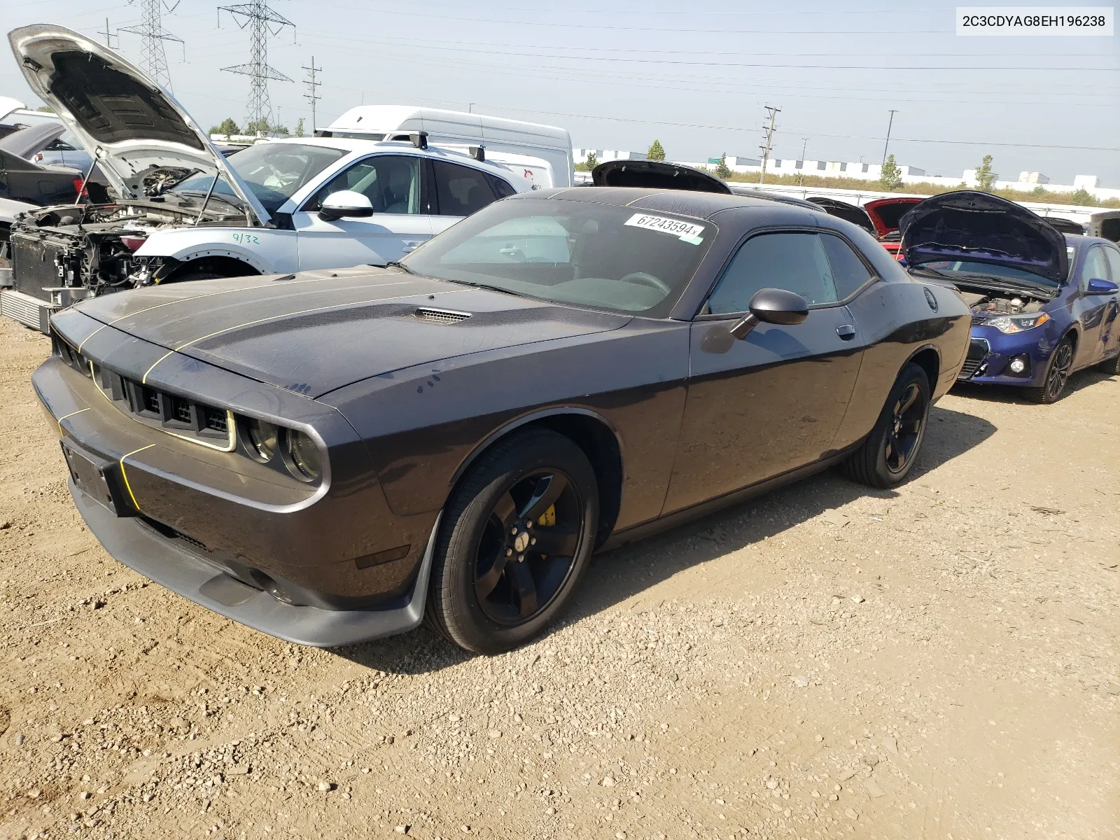 2C3CDYAG8EH196238 2014 Dodge Challenger Sxt