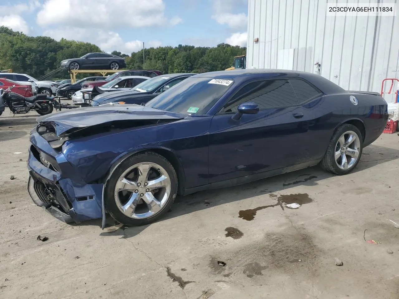 2014 Dodge Challenger Sxt VIN: 2C3CDYAG6EH111834 Lot: 71043274