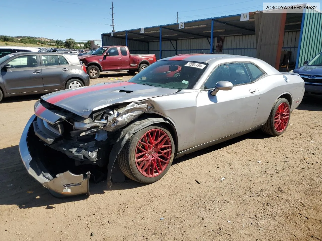 2014 Dodge Challenger Sxt VIN: 2C3CDYAG4EH274532 Lot: 72051494