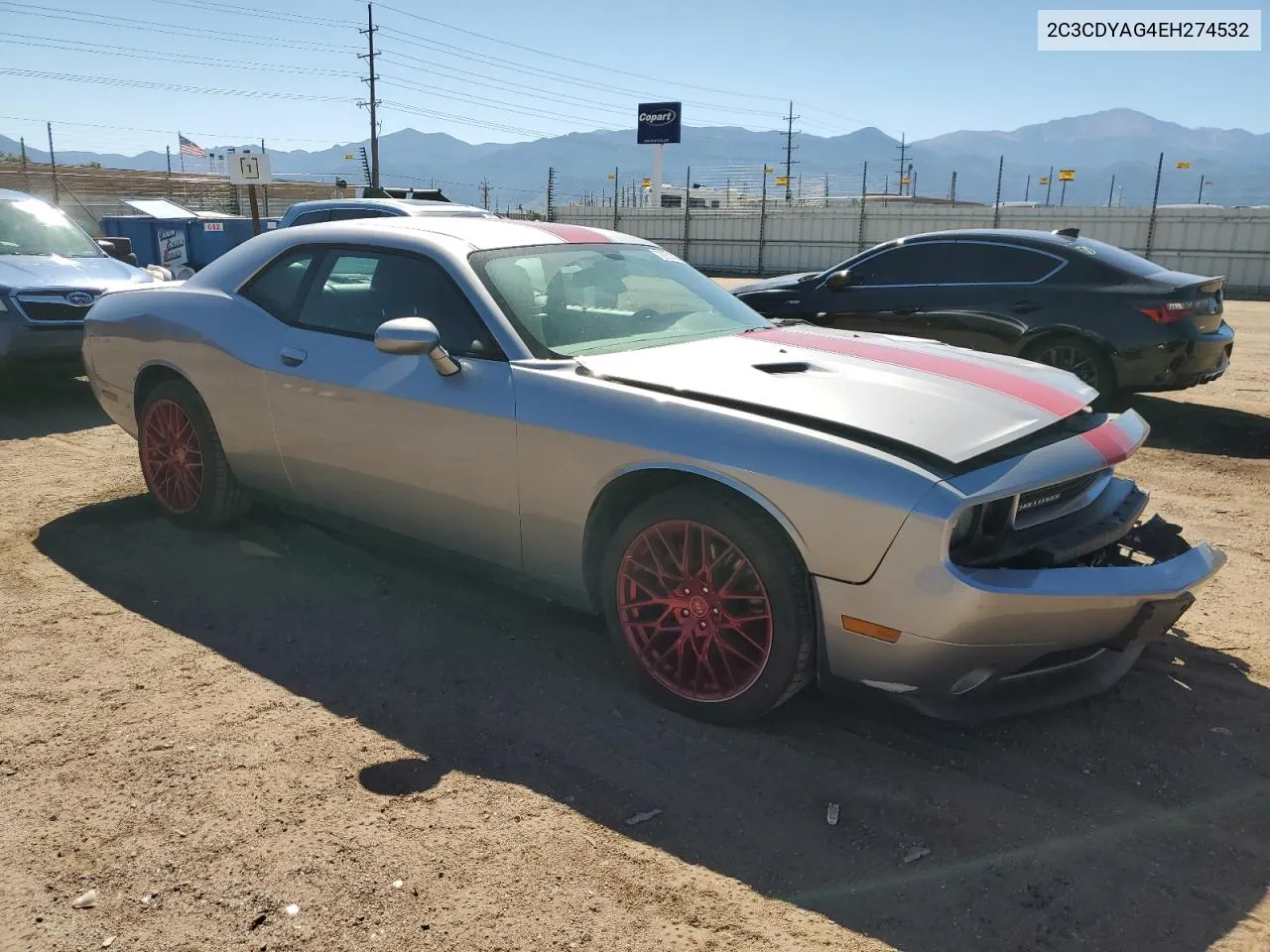 2014 Dodge Challenger Sxt VIN: 2C3CDYAG4EH274532 Lot: 72051494