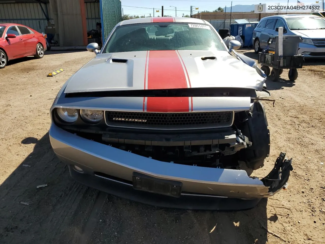 2014 Dodge Challenger Sxt VIN: 2C3CDYAG4EH274532 Lot: 72051494