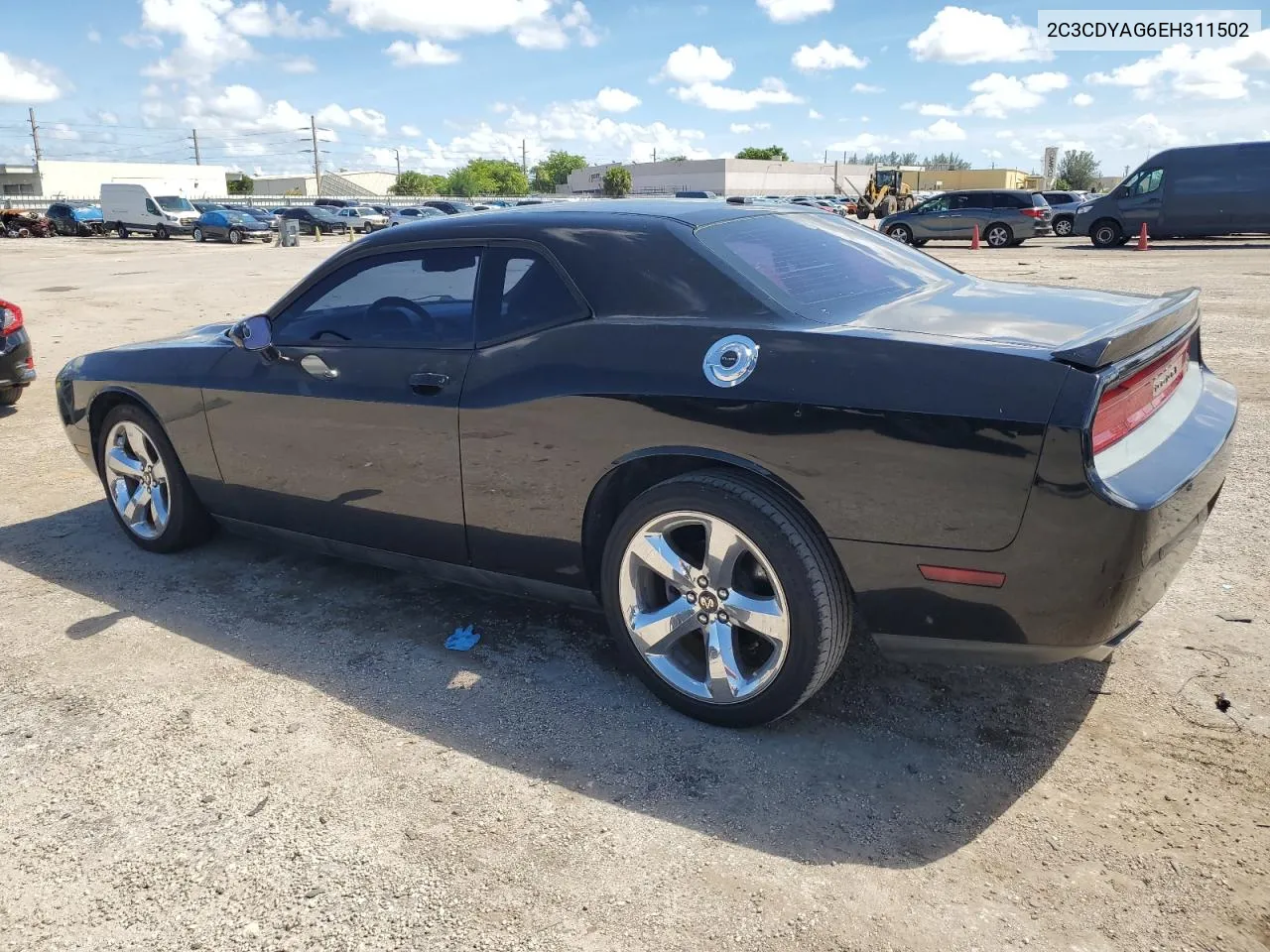 2014 Dodge Challenger Sxt VIN: 2C3CDYAG6EH311502 Lot: 72780224