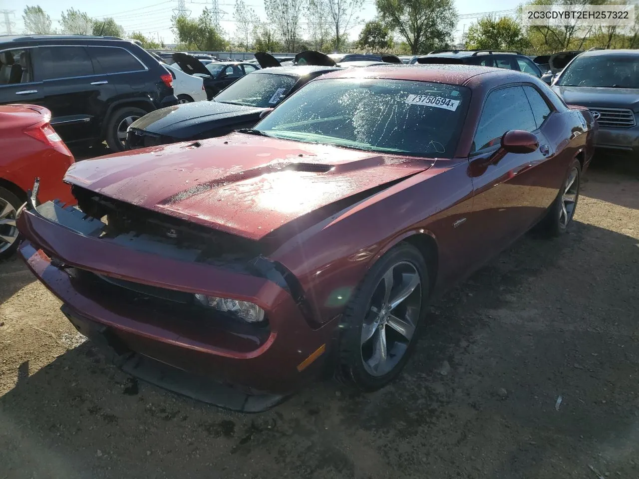 2014 Dodge Challenger R/T VIN: 2C3CDYBT2EH257322 Lot: 73750694