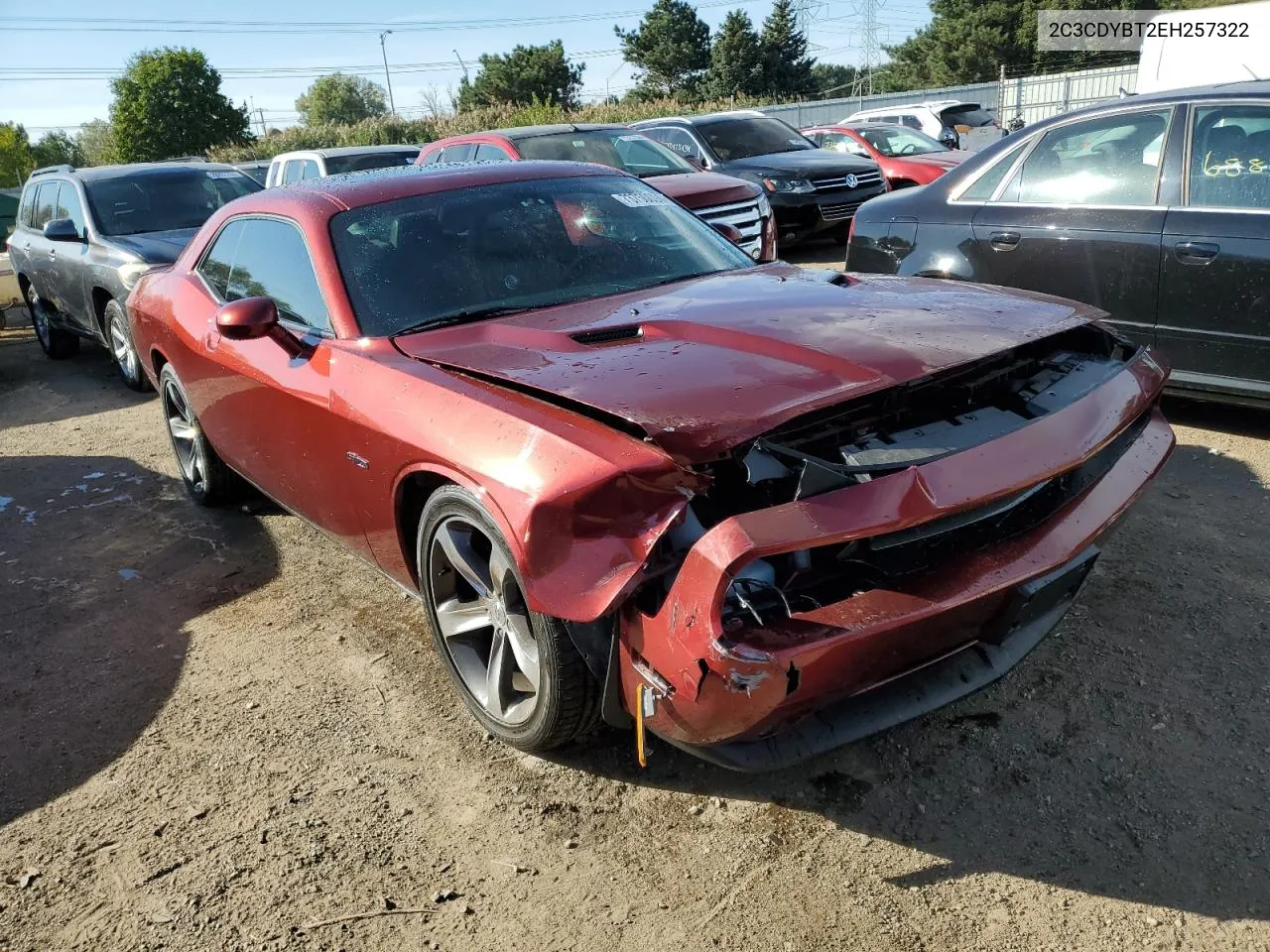 2014 Dodge Challenger R/T VIN: 2C3CDYBT2EH257322 Lot: 73750694