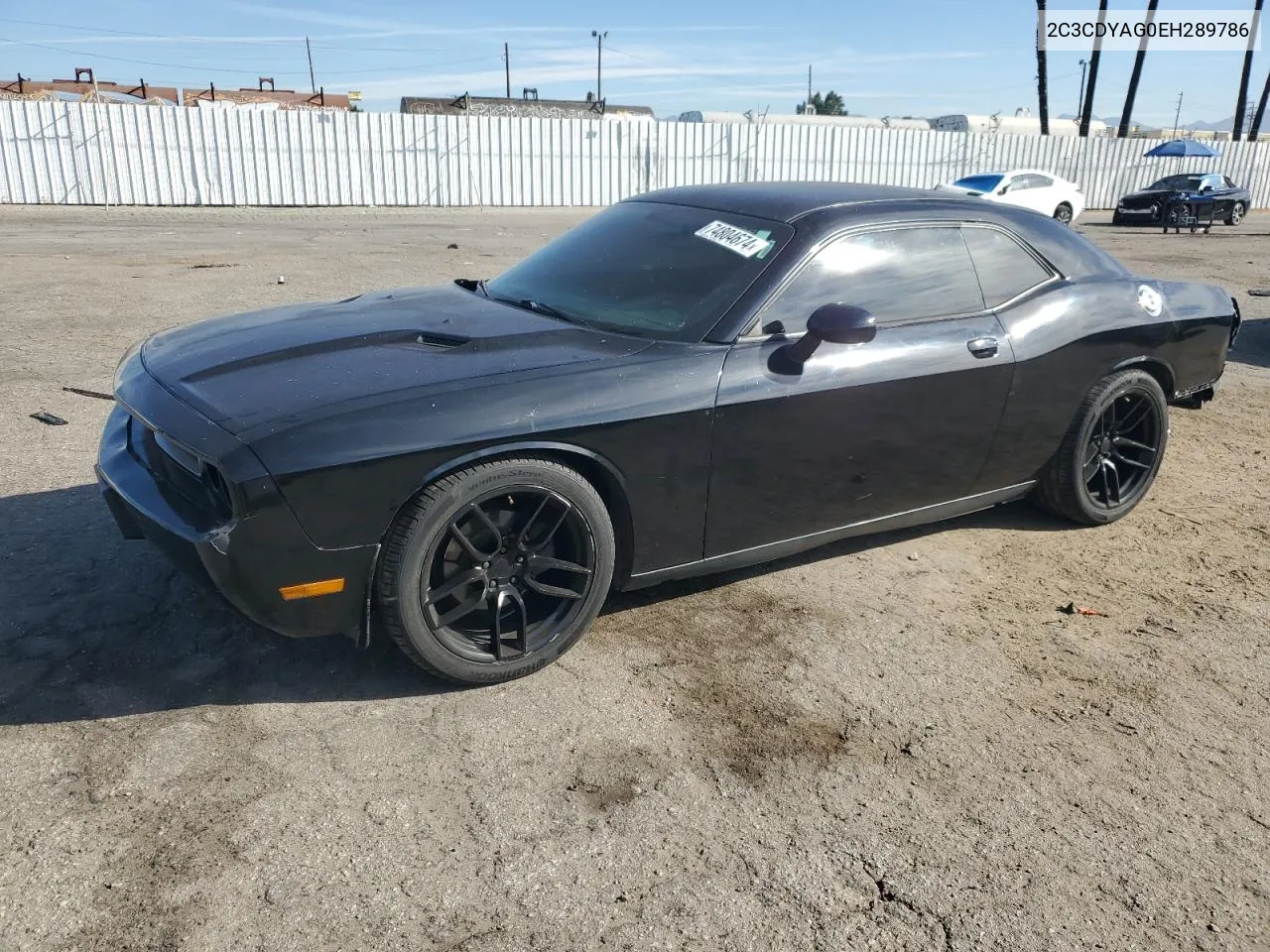 2014 Dodge Challenger Sxt VIN: 2C3CDYAG0EH289786 Lot: 74804674