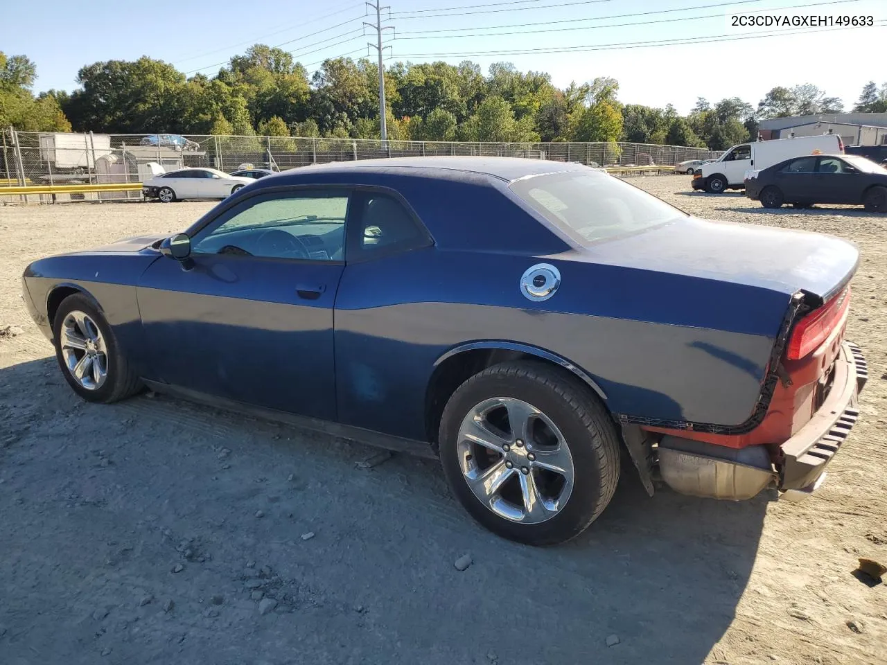 2014 Dodge Challenger Sxt VIN: 2C3CDYAGXEH149633 Lot: 75196874