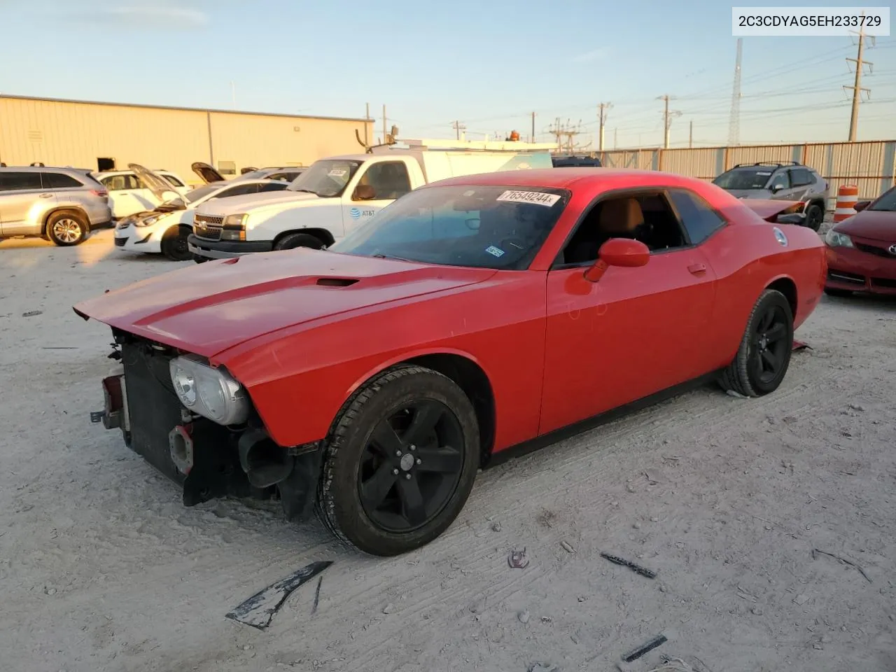 2014 Dodge Challenger Sxt VIN: 2C3CDYAG5EH233729 Lot: 76549244