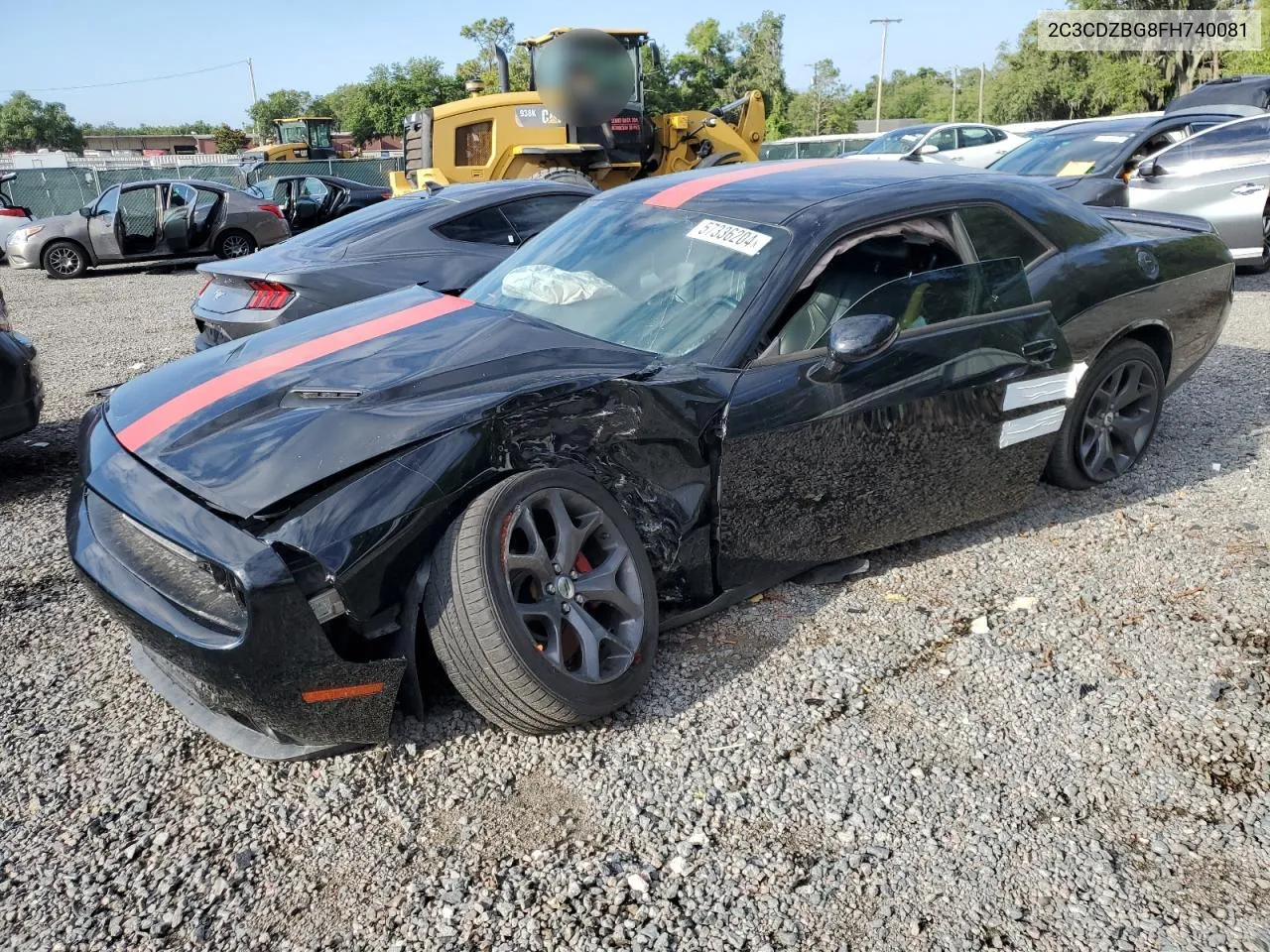 2015 Dodge Challenger Sxt Plus VIN: 2C3CDZBG8FH740081 Lot: 57336204