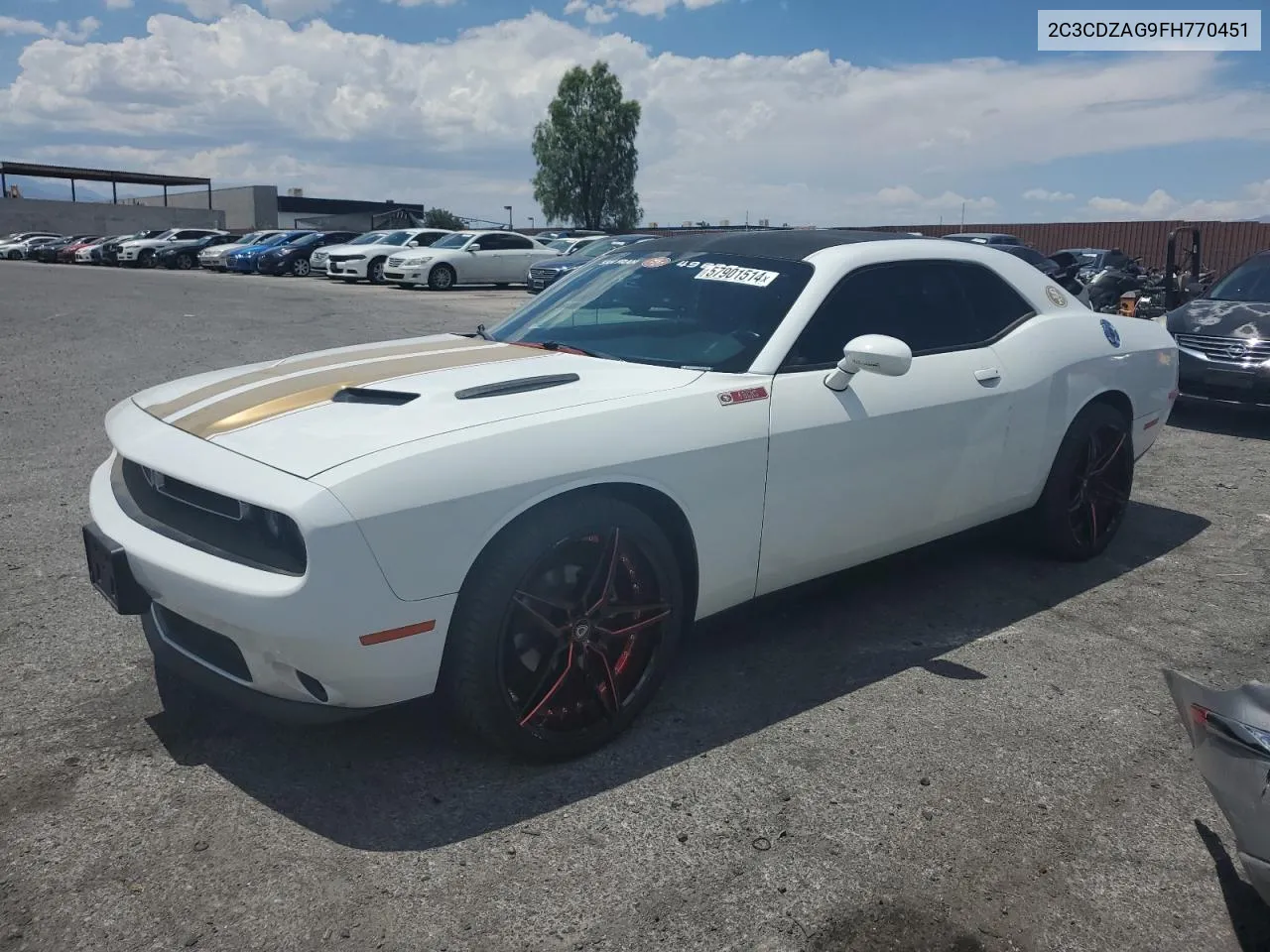 2C3CDZAG9FH770451 2015 Dodge Challenger Sxt