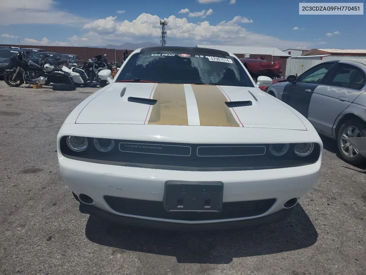 2015 Dodge Challenger Sxt VIN: 2C3CDZAG9FH770451 Lot: 57901514