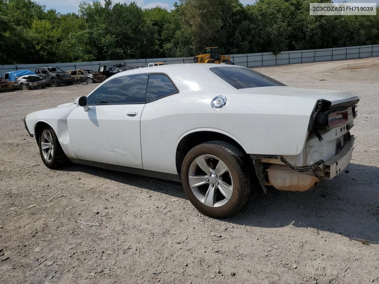 2015 Dodge Challenger Sxt VIN: 2C3CDZAG1FH719039 Lot: 65768444