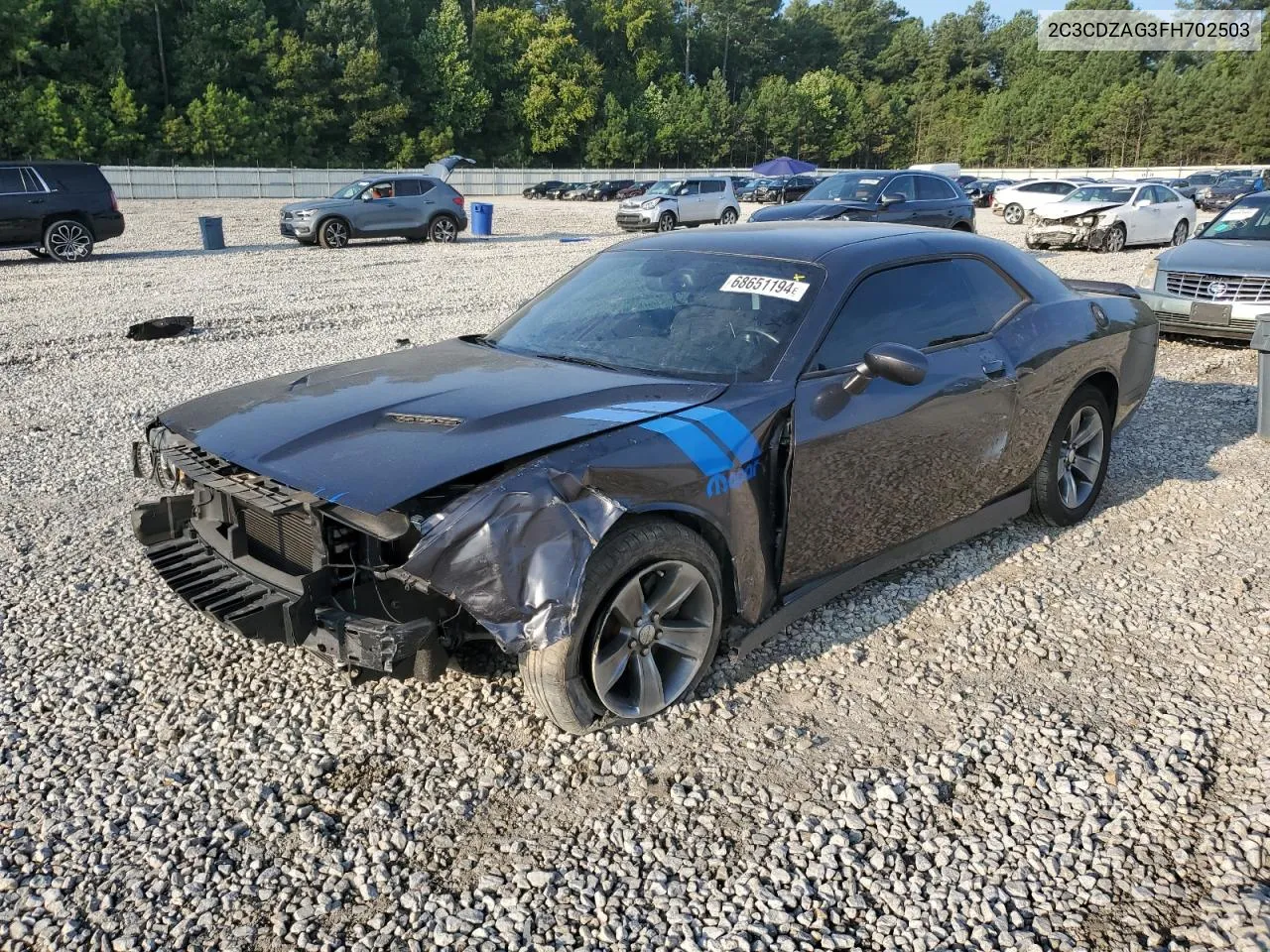 2015 Dodge Challenger Sxt VIN: 2C3CDZAG3FH702503 Lot: 68651194