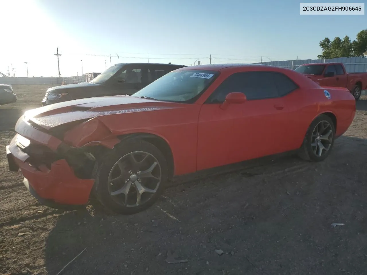 2015 Dodge Challenger Sxt VIN: 2C3CDZAG2FH906645 Lot: 70482954