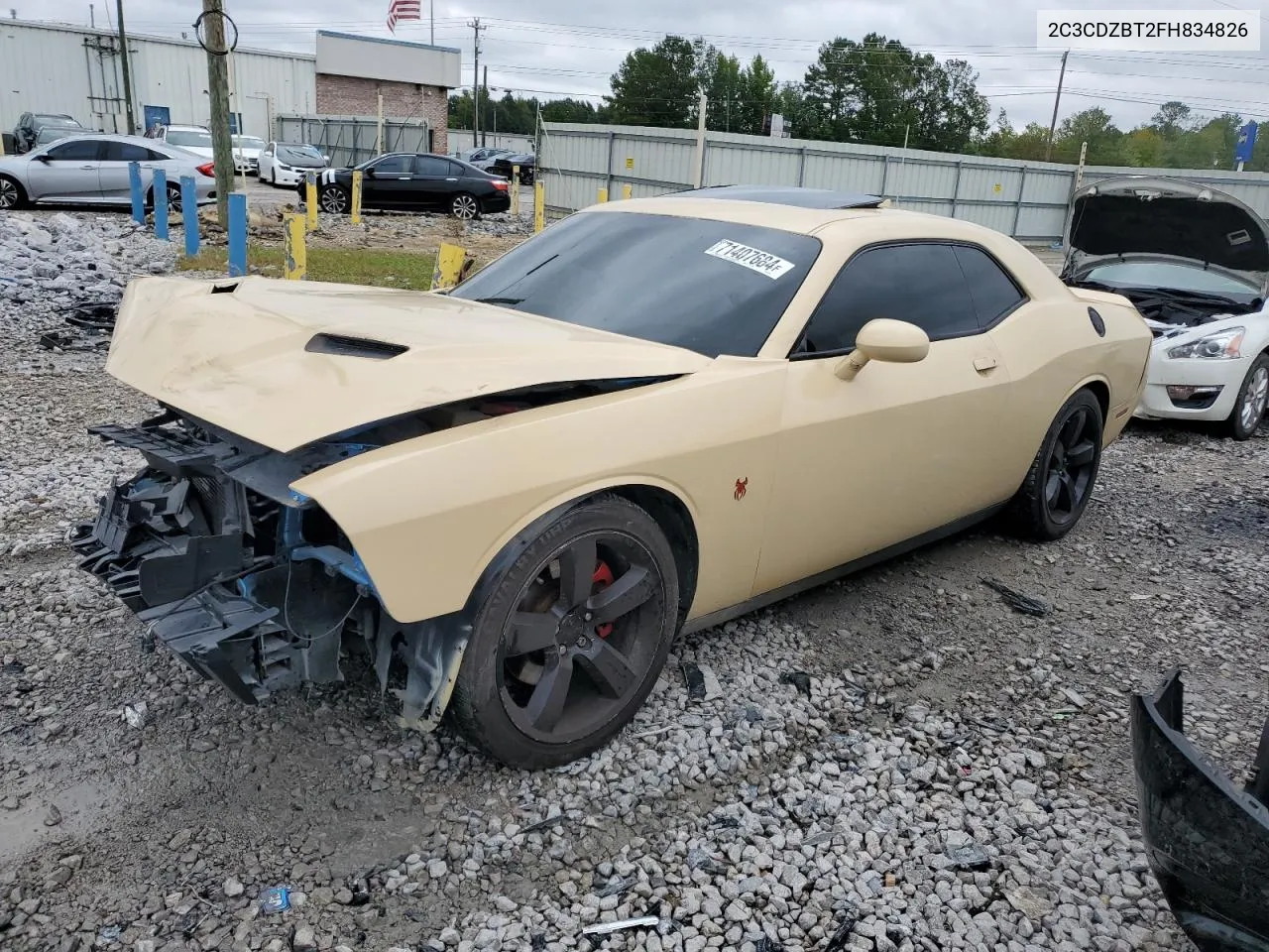 2015 Dodge Challenger Sxt Plus VIN: 2C3CDZBT2FH834826 Lot: 71407684